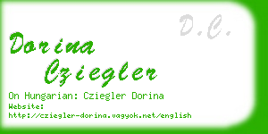 dorina cziegler business card